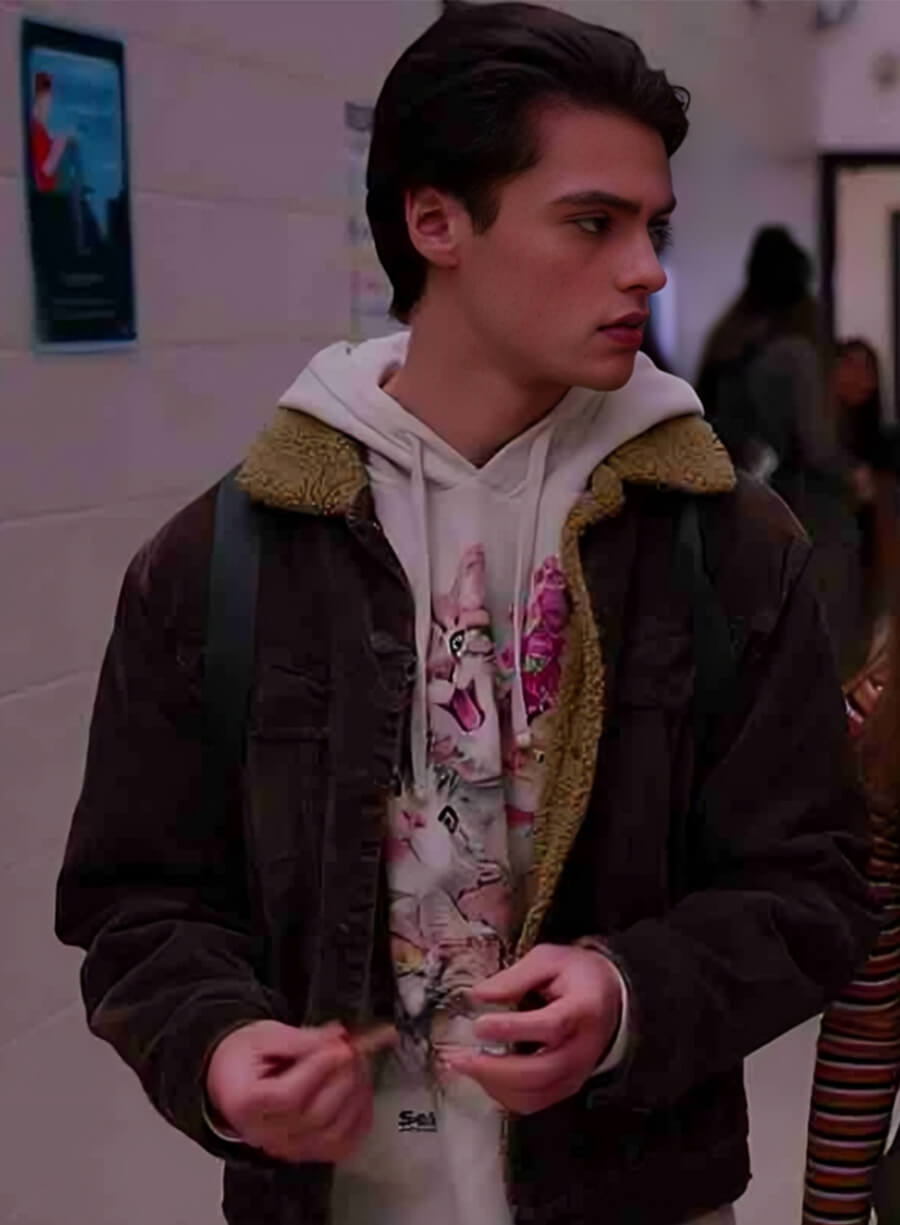 Ginny & Georgia Felix Mallard Marcus Baker Brown Shearling Jacket