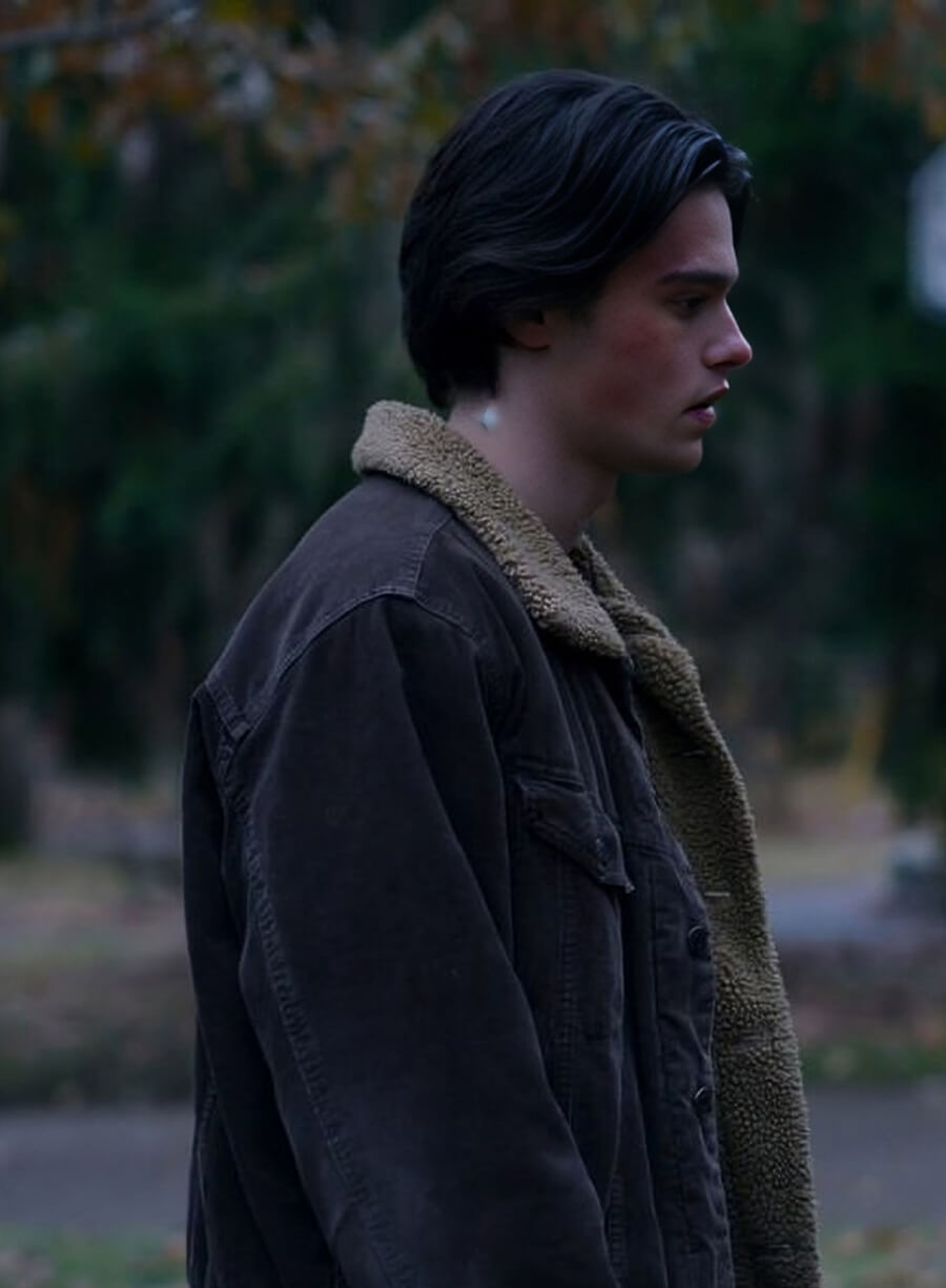 Ginny & Georgia Felix Mallard Marcus Baker Brown Shearling Jacket
