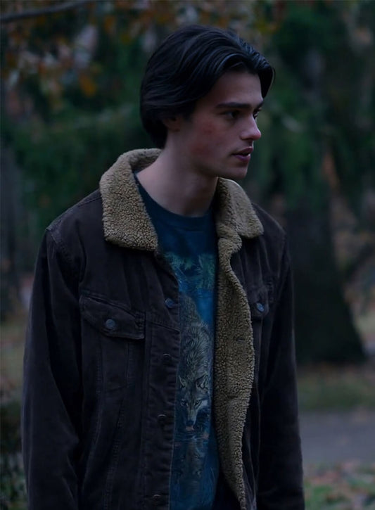Ginny & Georgia Felix Mallard Marcus Baker Brown Shearling Jacket