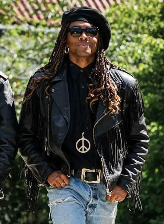 Girl You Know It’s True 2 Elan Ben Ali Black Leather Fringe Jacket