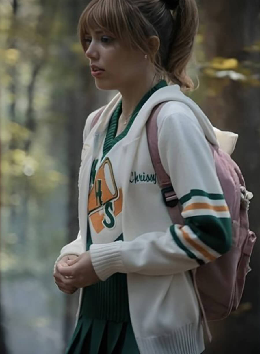 Grace Van Dien Stranger Things Chrissy White Hoodie