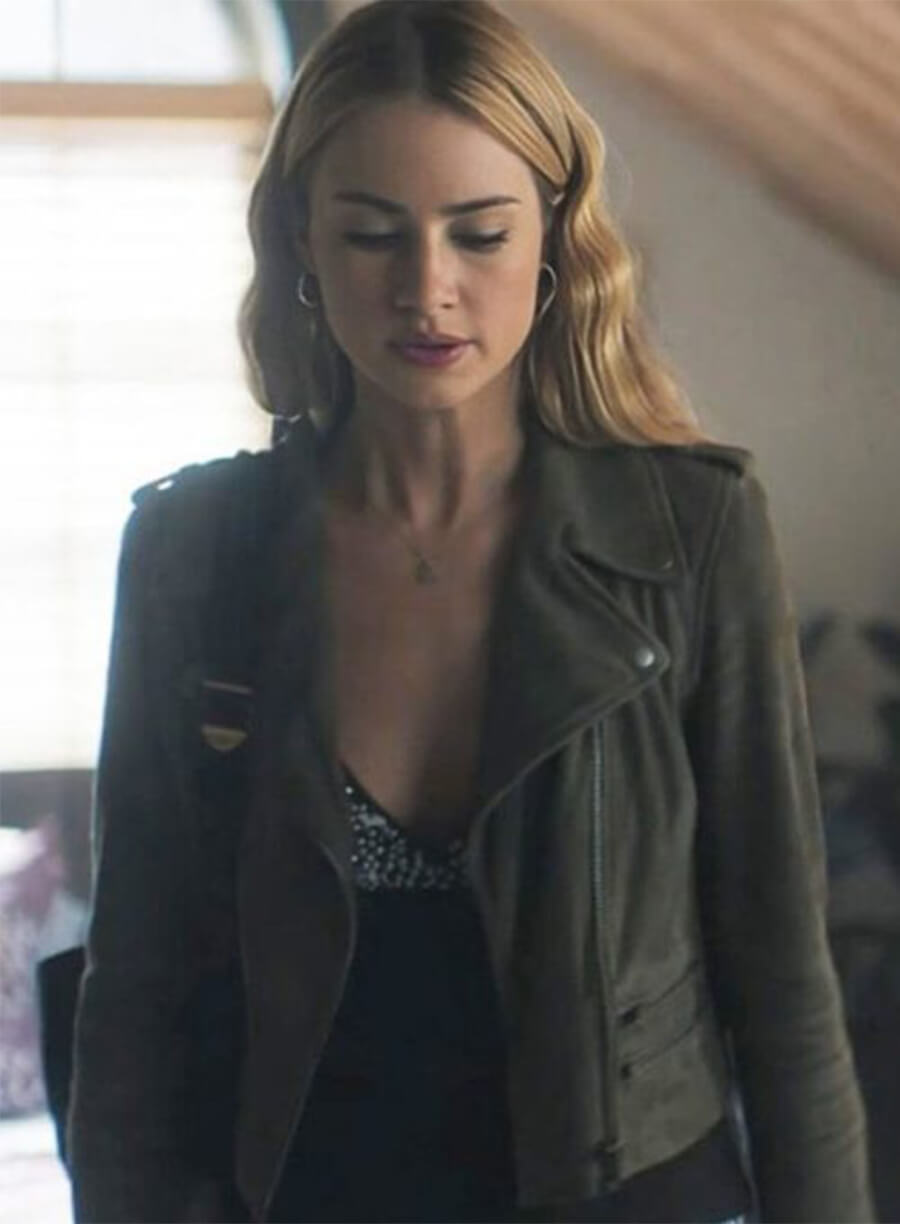 Grace Van Tell Me Lies S02 Lucy Grey Suede Jacket