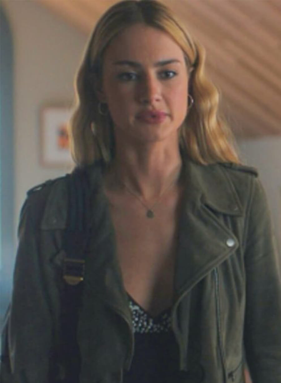 Grace Van Tell Me Lies S02 Lucy Grey Suede Jacket