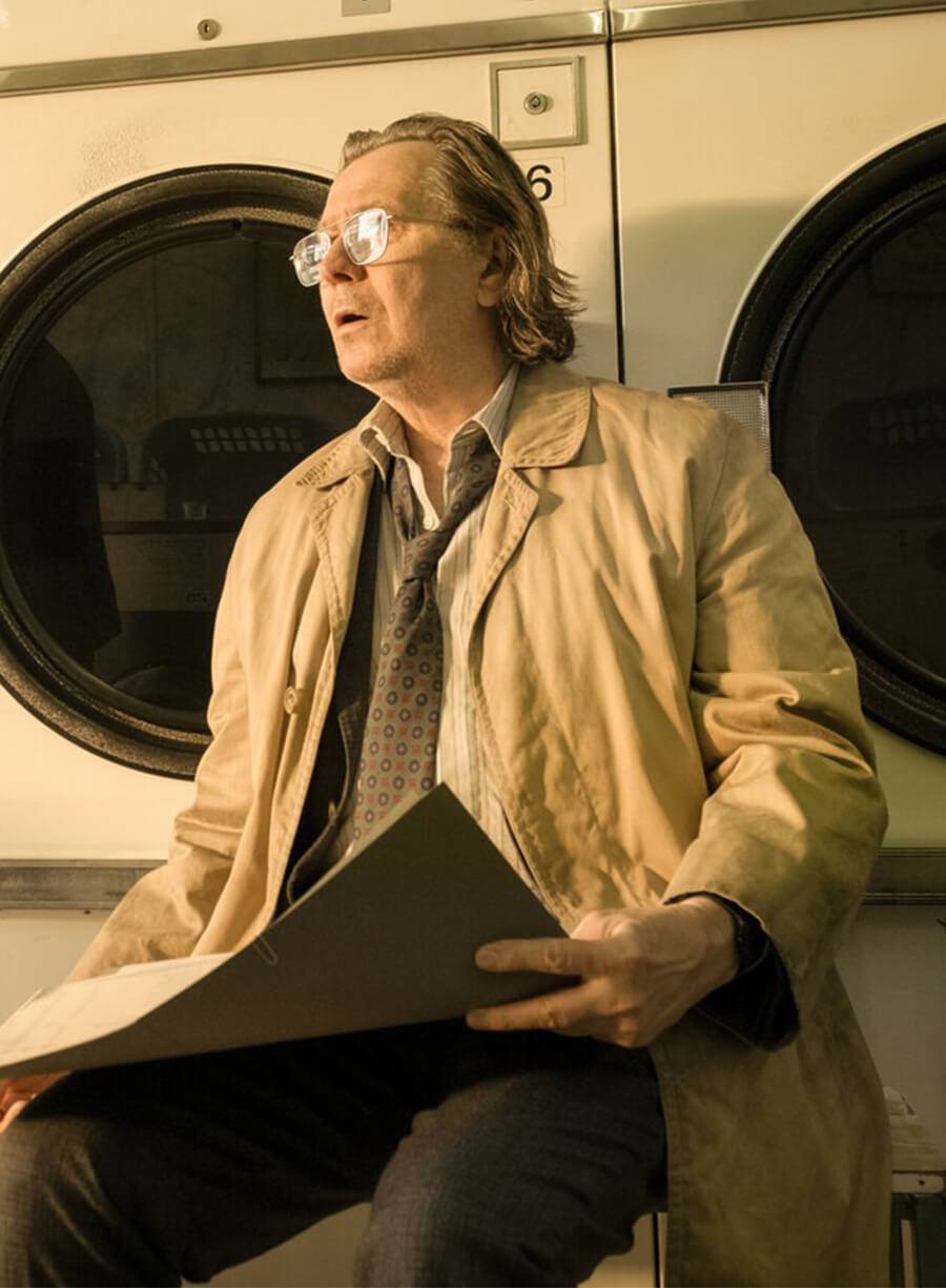 Gray Oldman Slow Horses Jackson Lamb Beige Coat