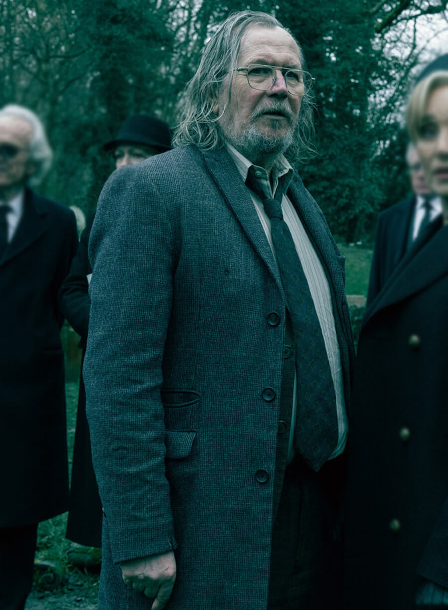 Gray Oldman Slow Horses Jackson Lamb Grey Coat 