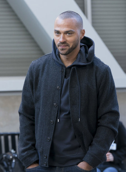 Grey’s Anatomy Dr. Jackson Avery Black Wool Jacket