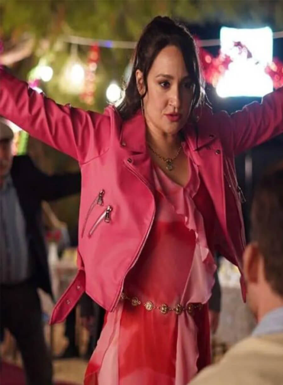 Gupse Özay Platonic S02 Gulten Pink Leather Jacket