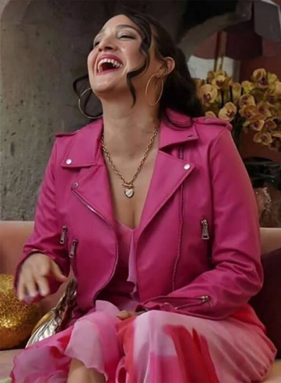 Gupse Özay Platonic S02 Gulten Pink Leather Jacket