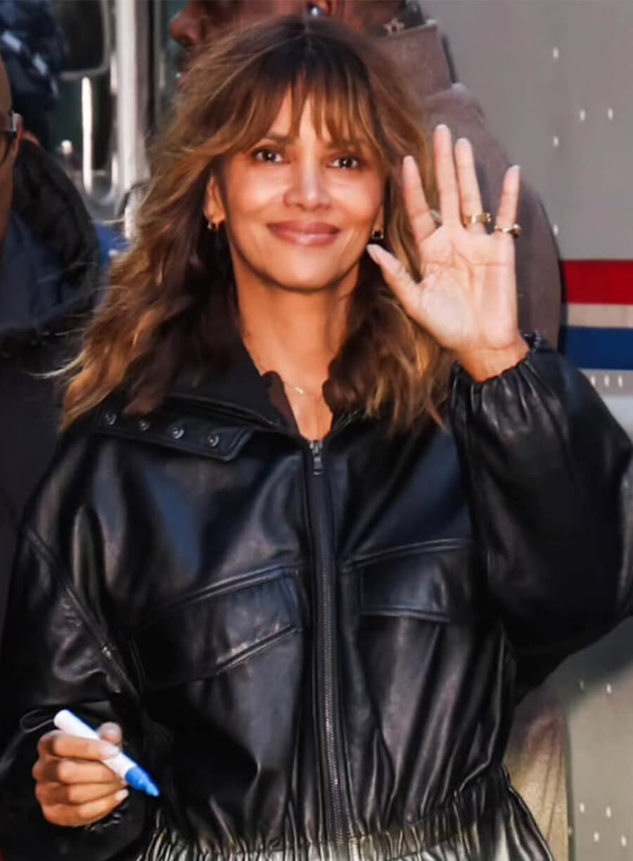 Halle Berry Crime 101 Sharon Black Leather Jacket