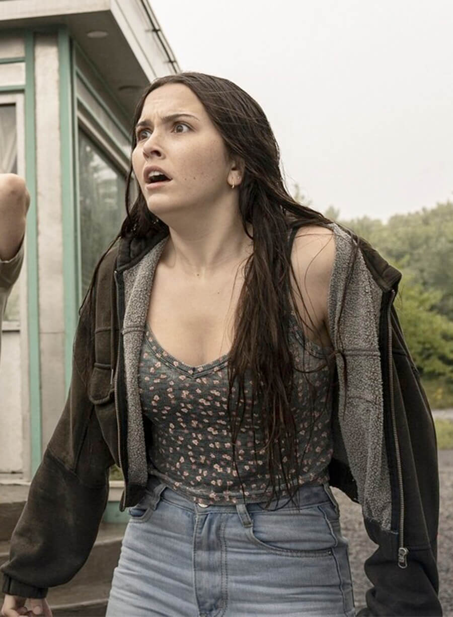 Hannah Cheramy From Julie Matthews Grey Cropped Hooded Jacket