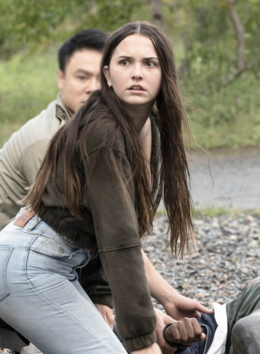 Hannah Cheramy From Julie Matthews Grey Cropped Hooded Jacket