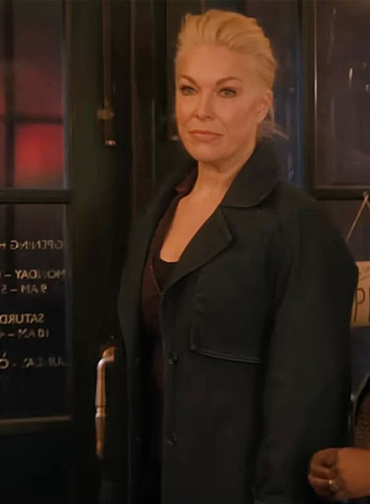 Hannah Waddingham Ride or Die Judith Black Coat