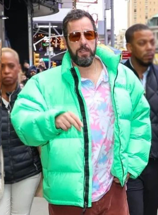 Happy Gilmore 2 Adam Sandler Green Puffer Jacket