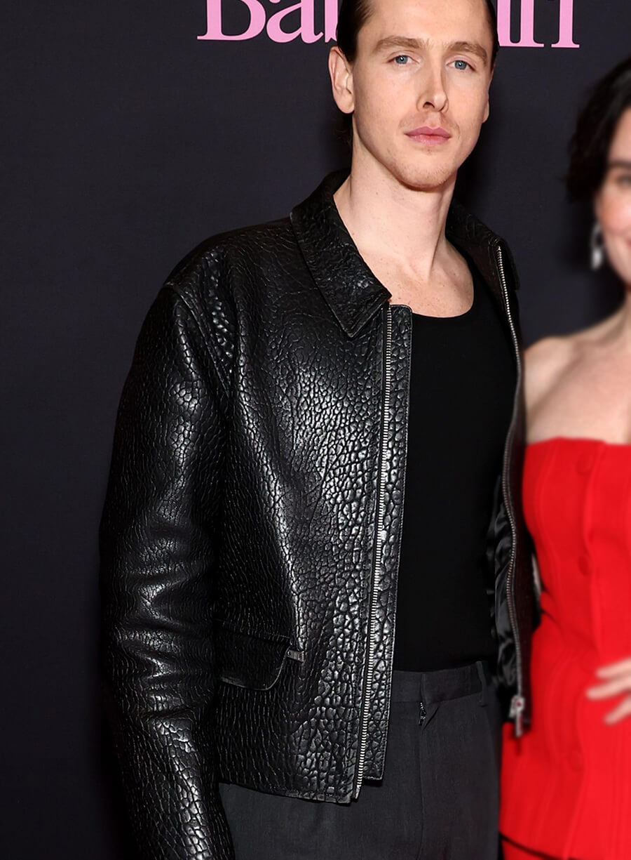 Harris Dickinson Babygirl 2024 Premier Event Leather Jacket