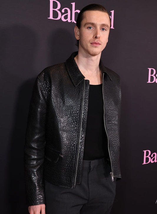 Harris Dickinson Babygirl 2024 Premier Event Leather Jacket