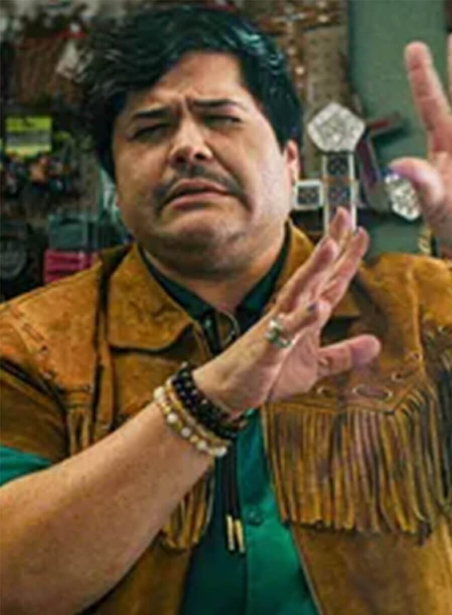 Harvey Guillén Alexander and the Terrible Claudio Brown Fringe Jacket
