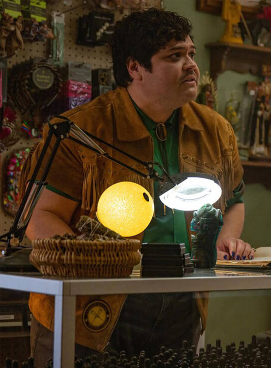 Harvey Guillén Alexander and the Terrible Claudio Brown Fringe Jacket