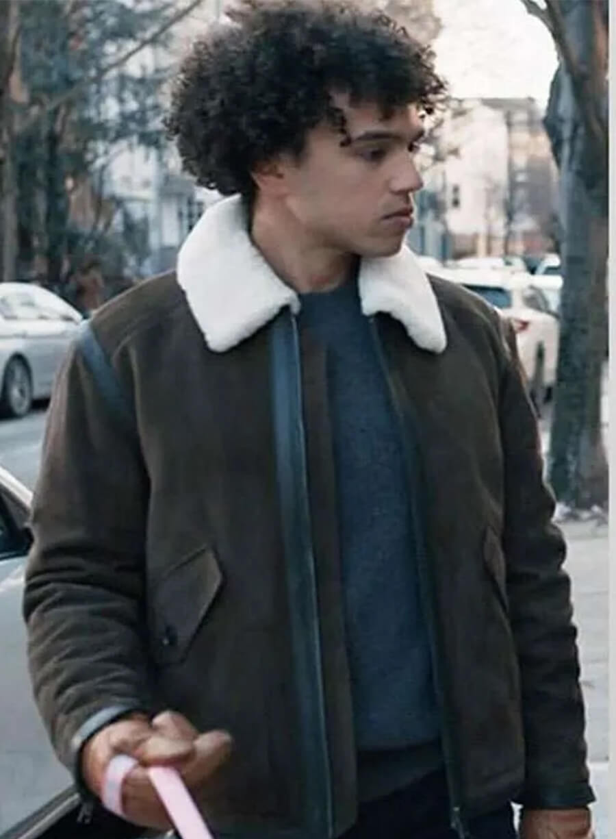 Hayward Leach Elsbeth Season 2 Roy  Brown Suede Jacket