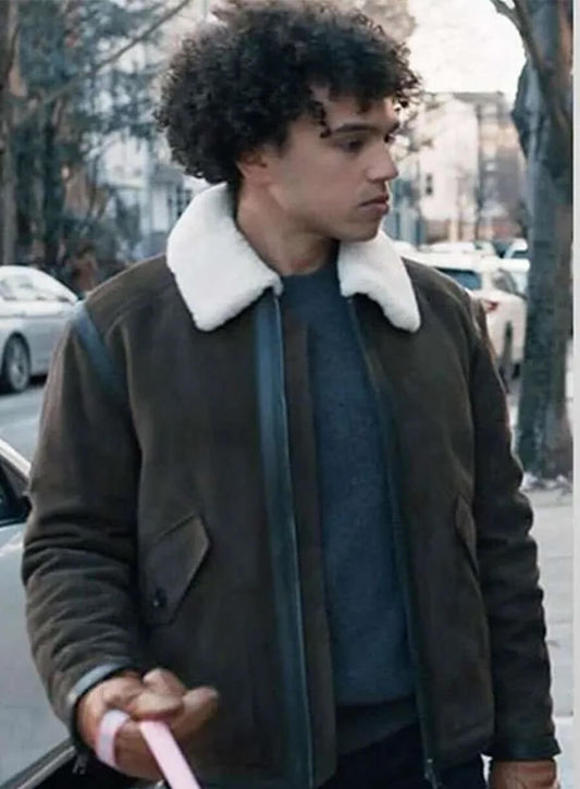 Hayward Leach Elsbeth Season 2 Roy  Brown Suede Jacket