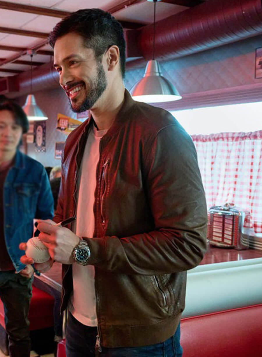 Hearts in the Game Diego Vasquez Brown Leather Jacket
