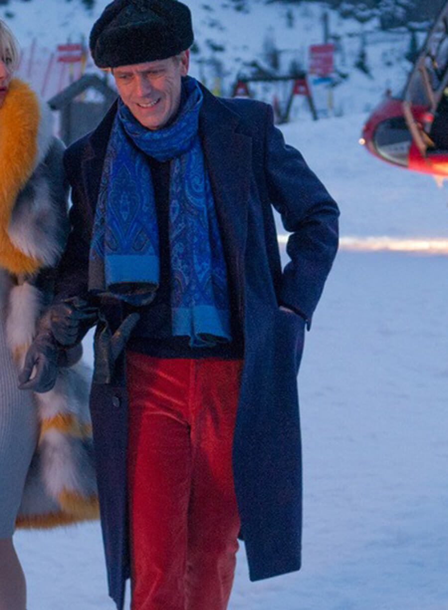  Hugh Laurie  The Night Manager Richard Onslow Wool Coat