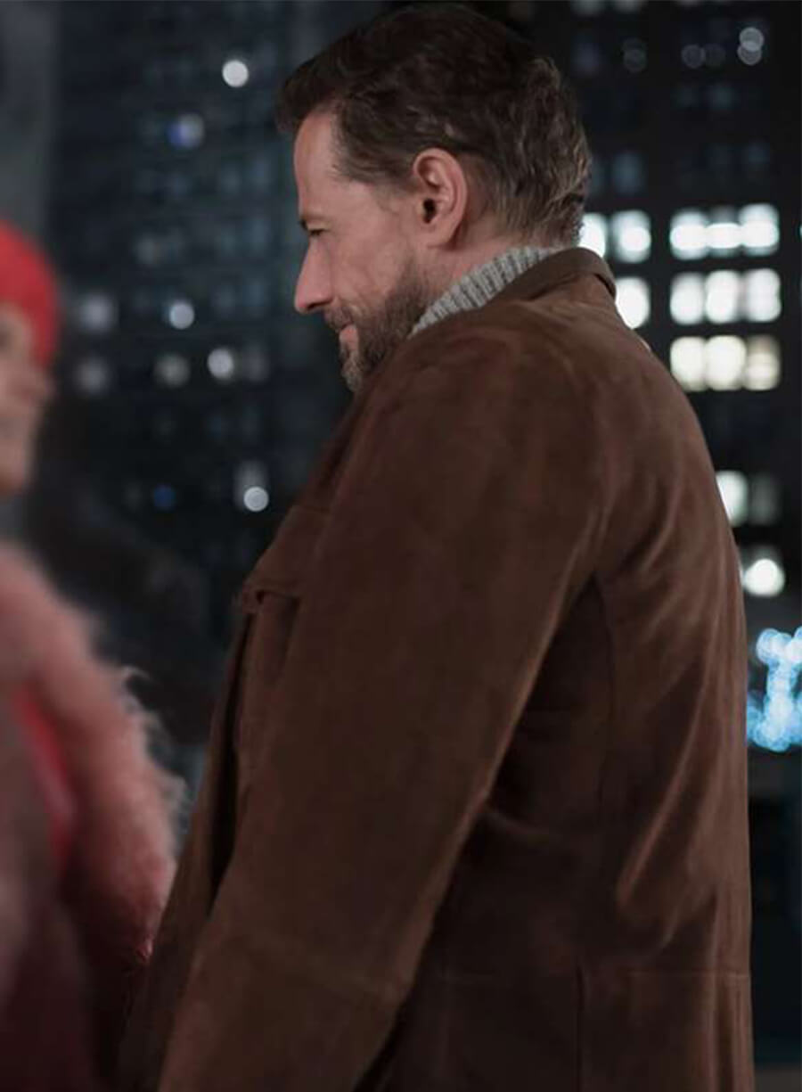 Ioan Gruffudd Elsbeth S02 Angus Oliphant Brown Suede Jacket