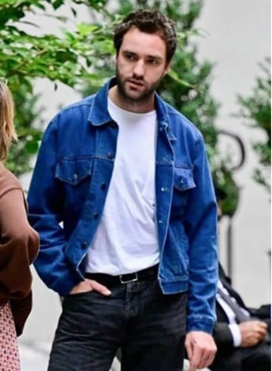 Jackson White Tell Me Lies Stephen DeMarco Blue Denim Jacket