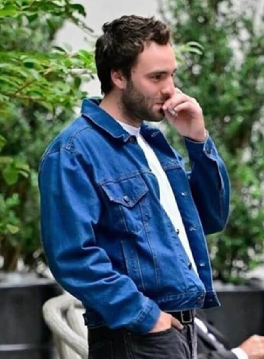 Jackson White Tell Me Lies Stephen DeMarco Blue Denim Jacket