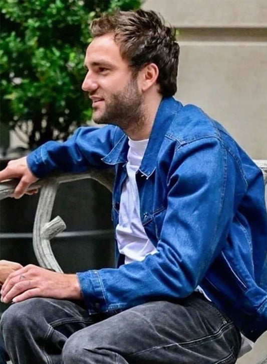Jackson White Tell Me Lies Stephen DeMarco Blue Denim Jacket