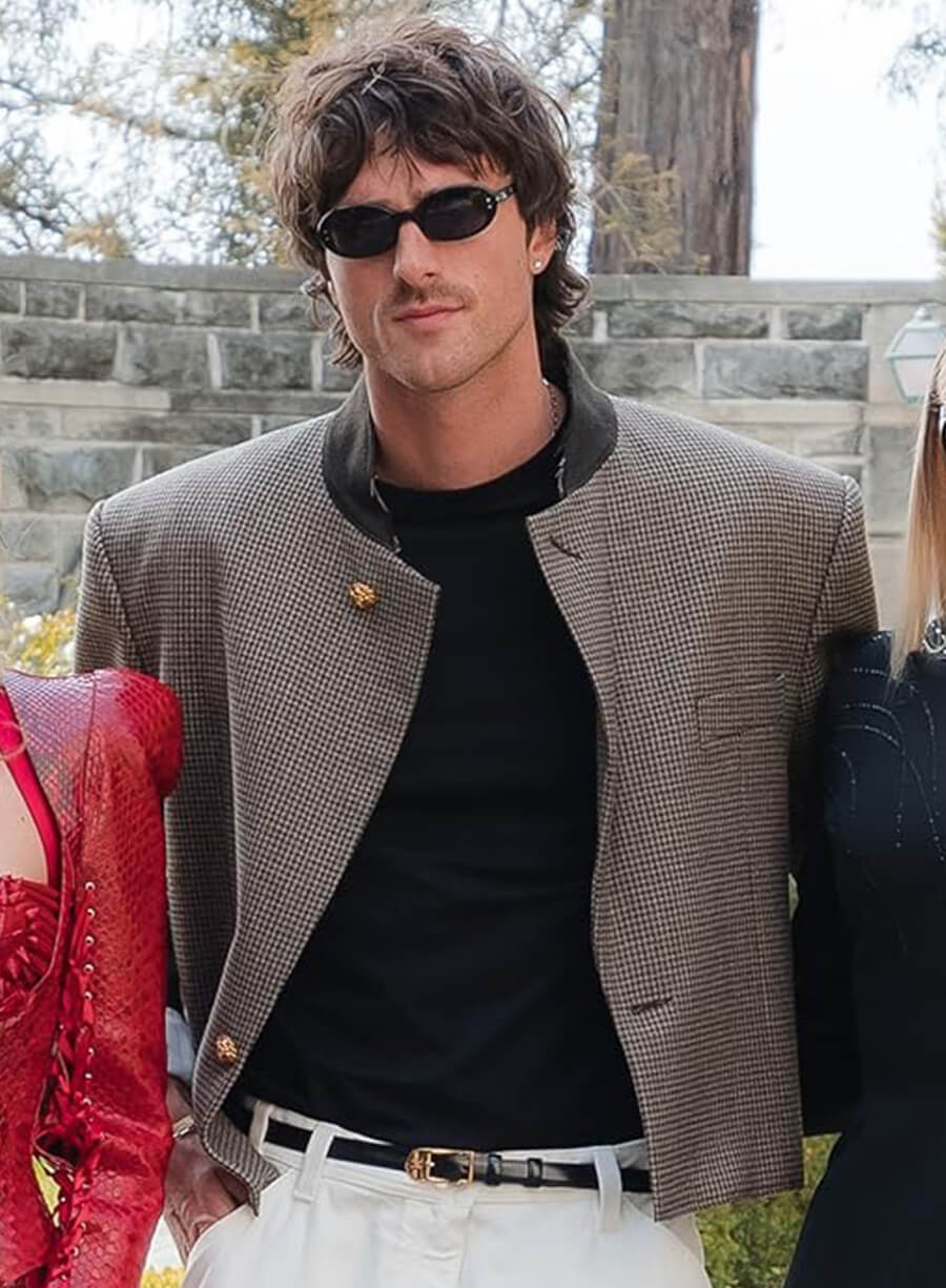Jacob Elordi  Wuthering Heights 2026 Event Grey Jacket