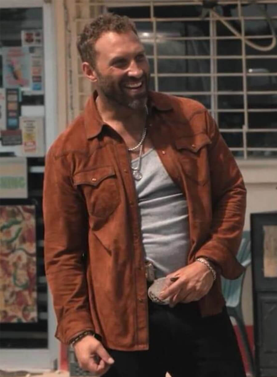 Jai Courtney Dutton Ranch Rob-Will Jackson Suede Jacket 