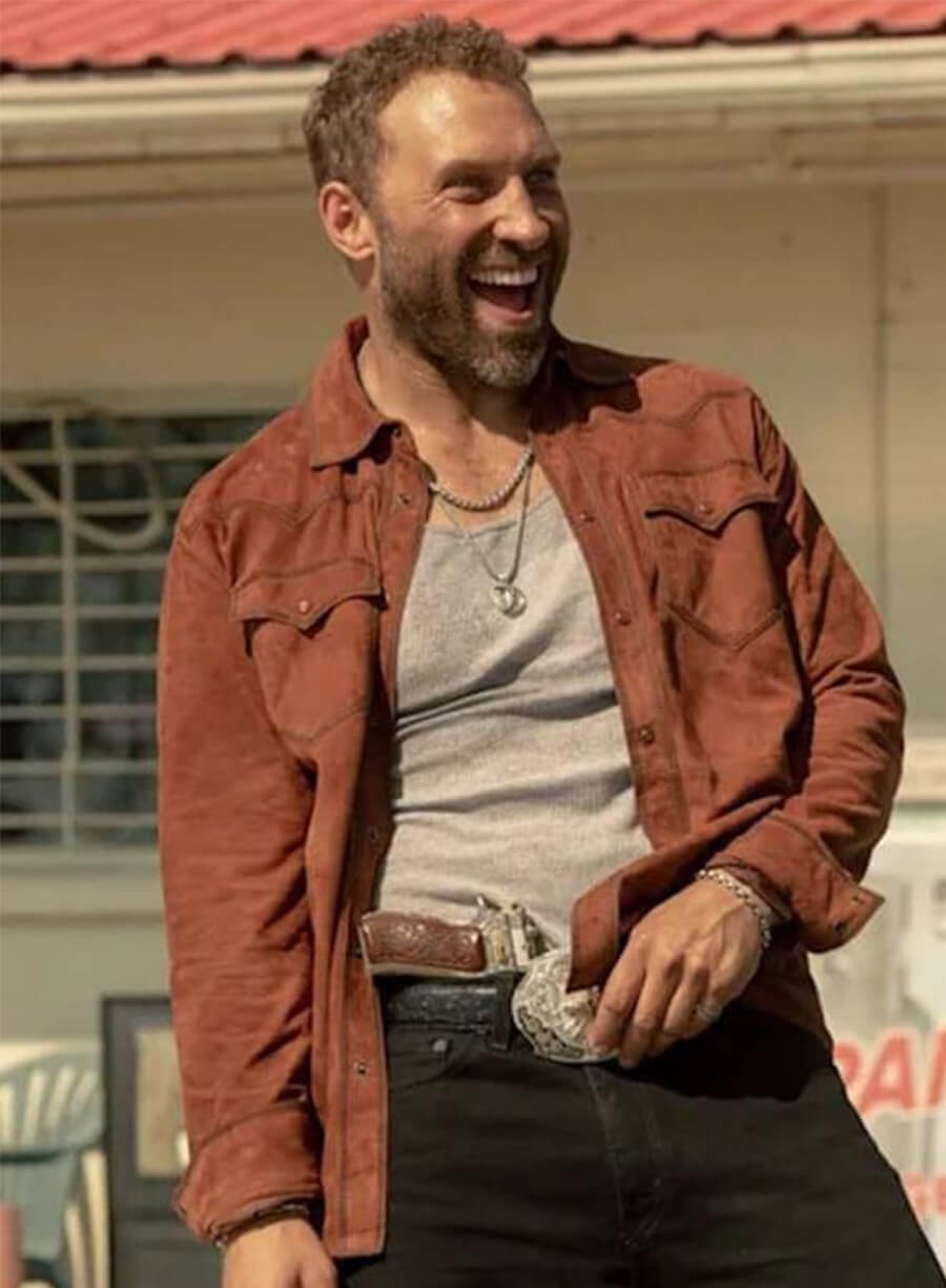Jai Courtney Dutton Ranch Rob-Will Jackson Suede Jacket 