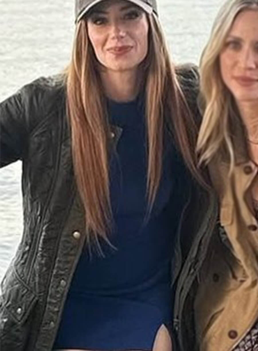 Jaime Ray Newman The Hunting Wives Callie Green Quilted Jacket