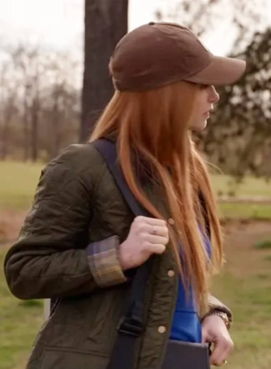 Jaime Ray Newman The Hunting Wives Callie Green Quilted Jacket