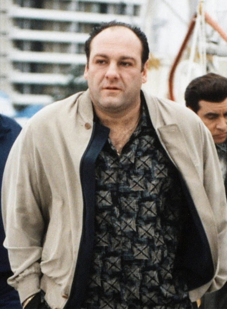 James Gandolfini The Sopranos Tony Soprano Beige Cotton Jacket