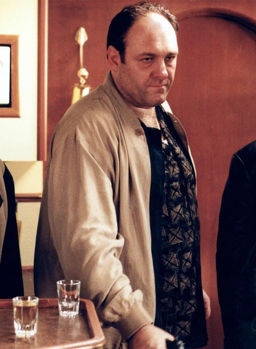 James Gandolfini The Sopranos Tony Soprano Beige Cotton Jacket
