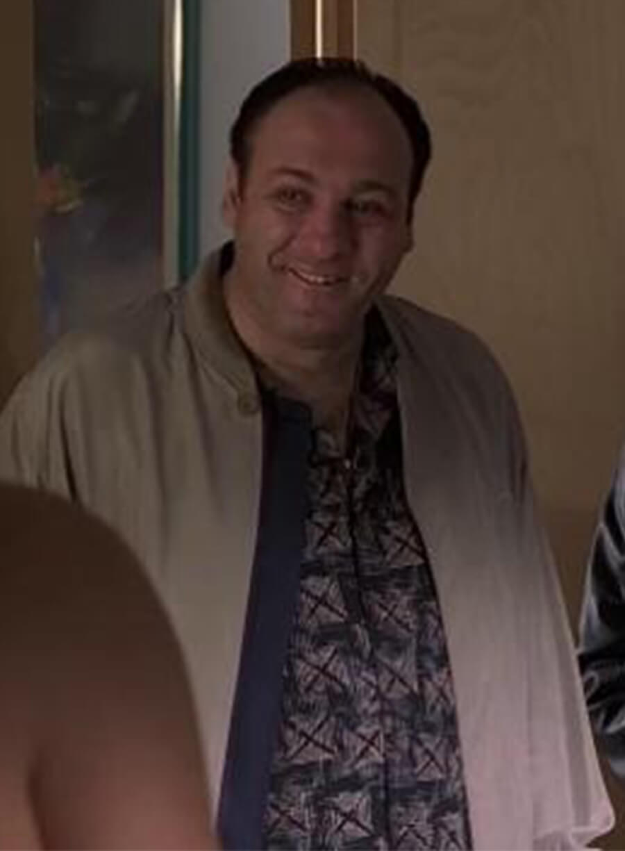 James Gandolfini The Sopranos Tony Soprano Beige Cotton Jacket