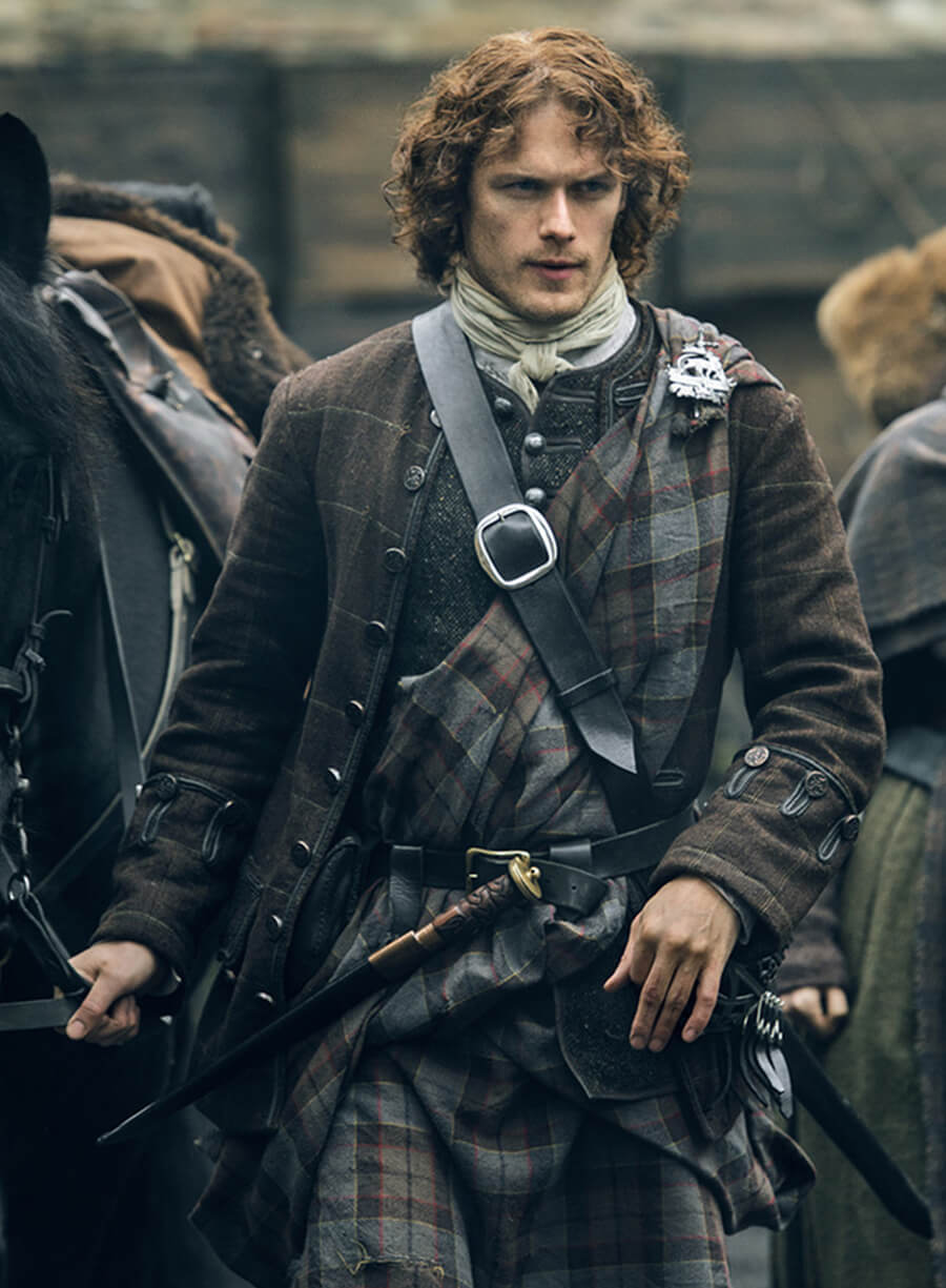 Jamie Fraser Outlander S02 Brown Wool Jacket Coat