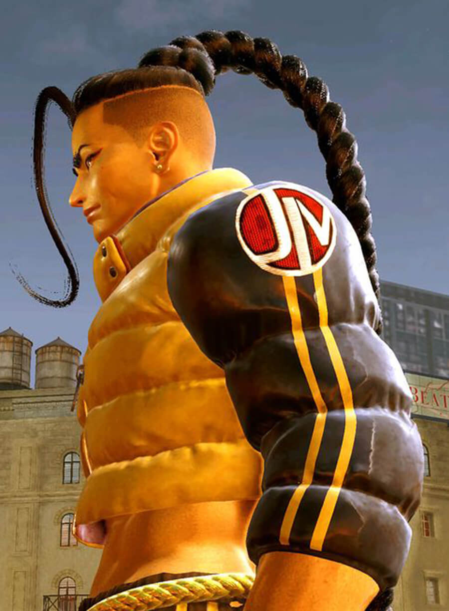 Jamie Street Fighter 6 Game Puffer Jacket