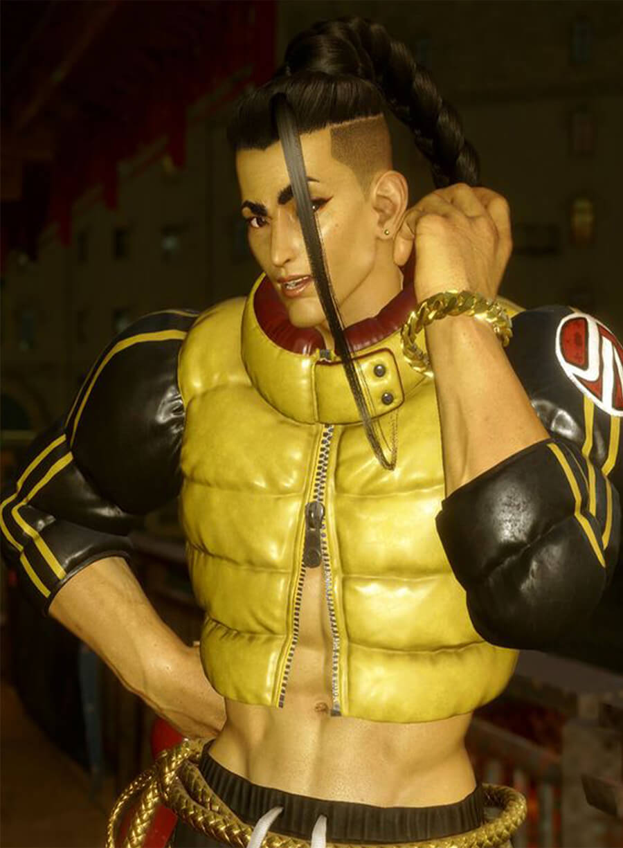 Jamie Street Fighter 6 Game Puffer Jacket