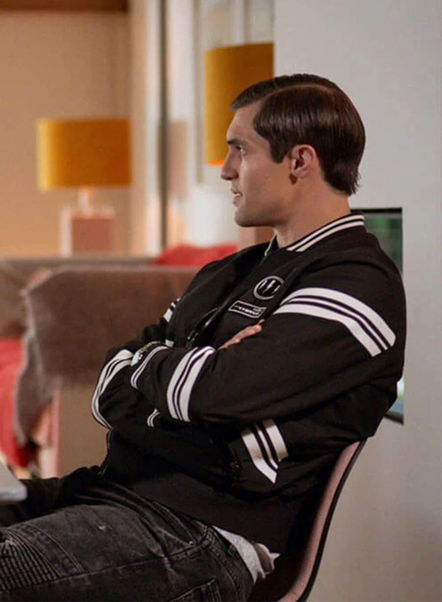 Jamie Tart Tad Lasso S02 Jamie Tart Black Varsity Jacket