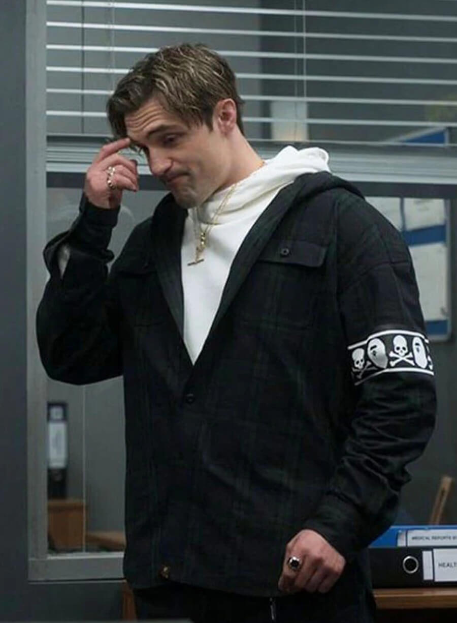 Jamie Tart Ted Lasso S03 Jamie Tart Plaid Hooded Jacket