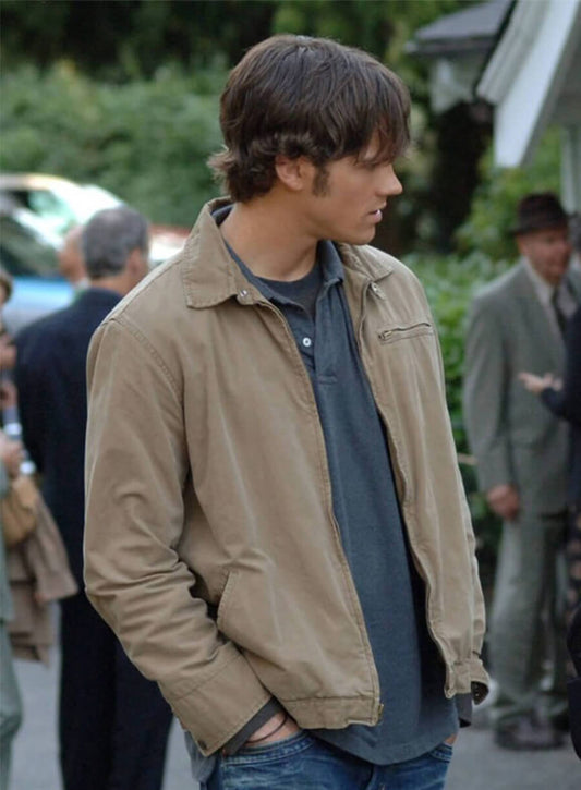 Jared Padalecki Supernatural  Sam Winchester Beige Jacket