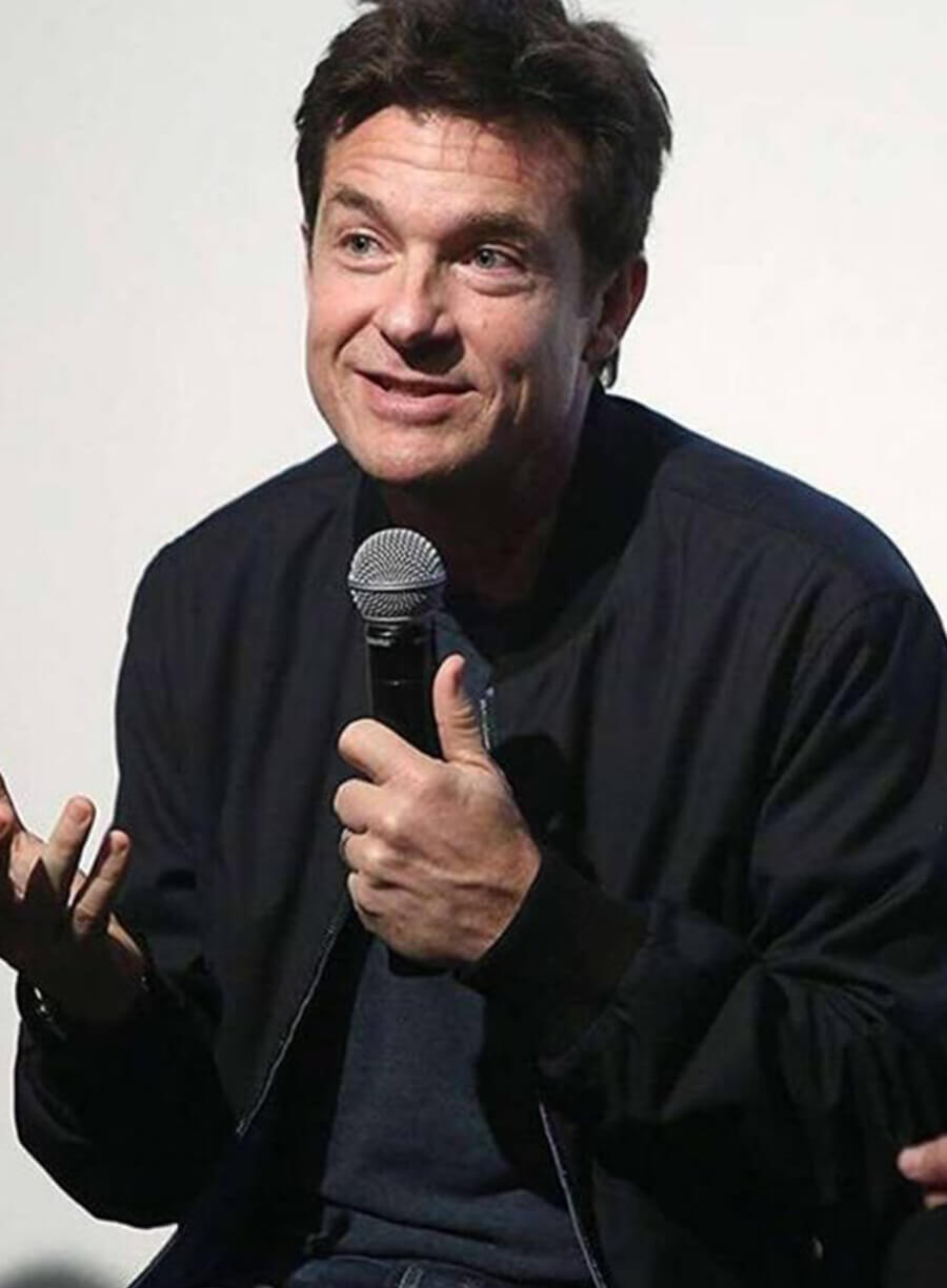 Jason Bateman Ozark Event Black Bomber Jacket