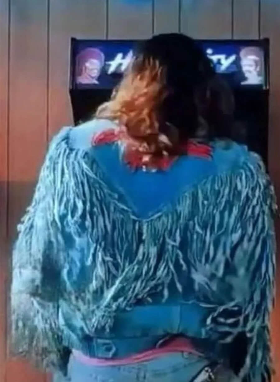 Jason Momoa Minecraft 2025 Garett Garrison Blue Fringe Jacket 