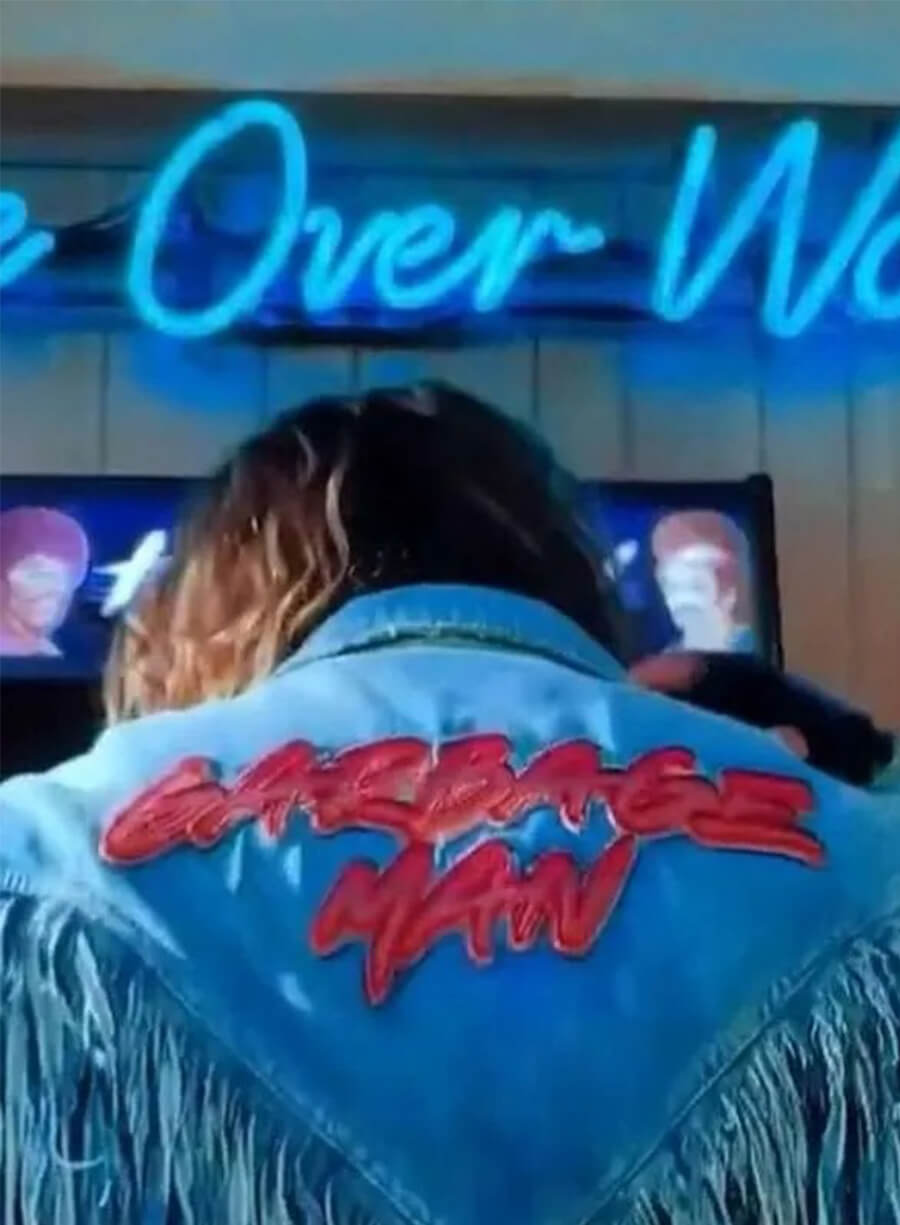 Jason Momoa Minecraft 2025 Garett Garrison Blue Fringe Jacket 