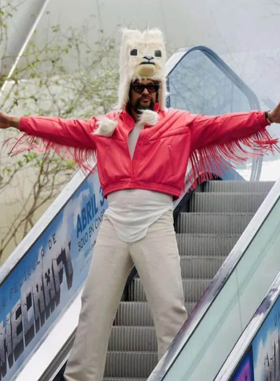 Jason Momoa Minecraft Garett Garrison Pink Fringe Jacket