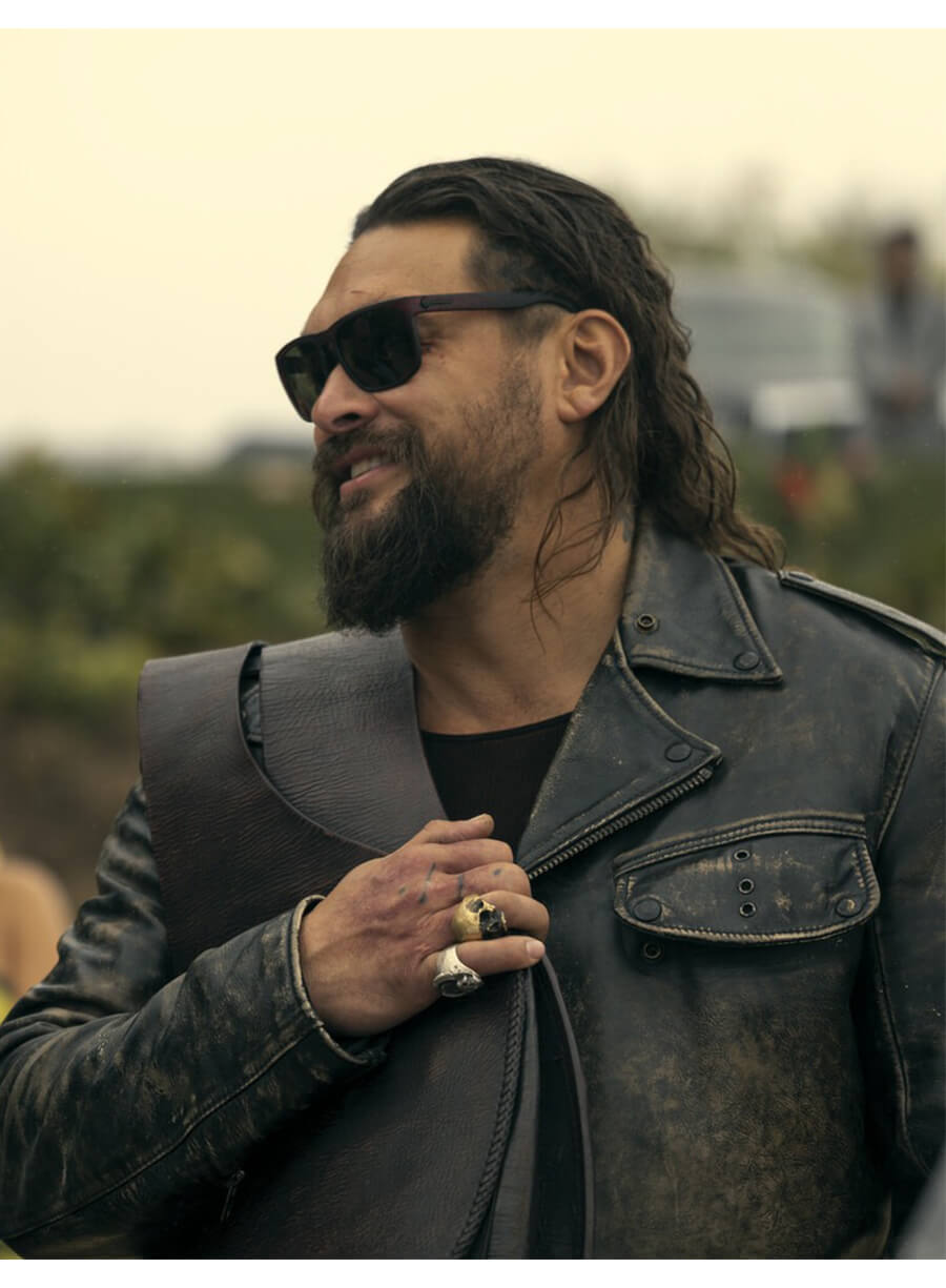 Jason Momoa The Wrecking Crew 2026 Jonny Hale Leather Jacket