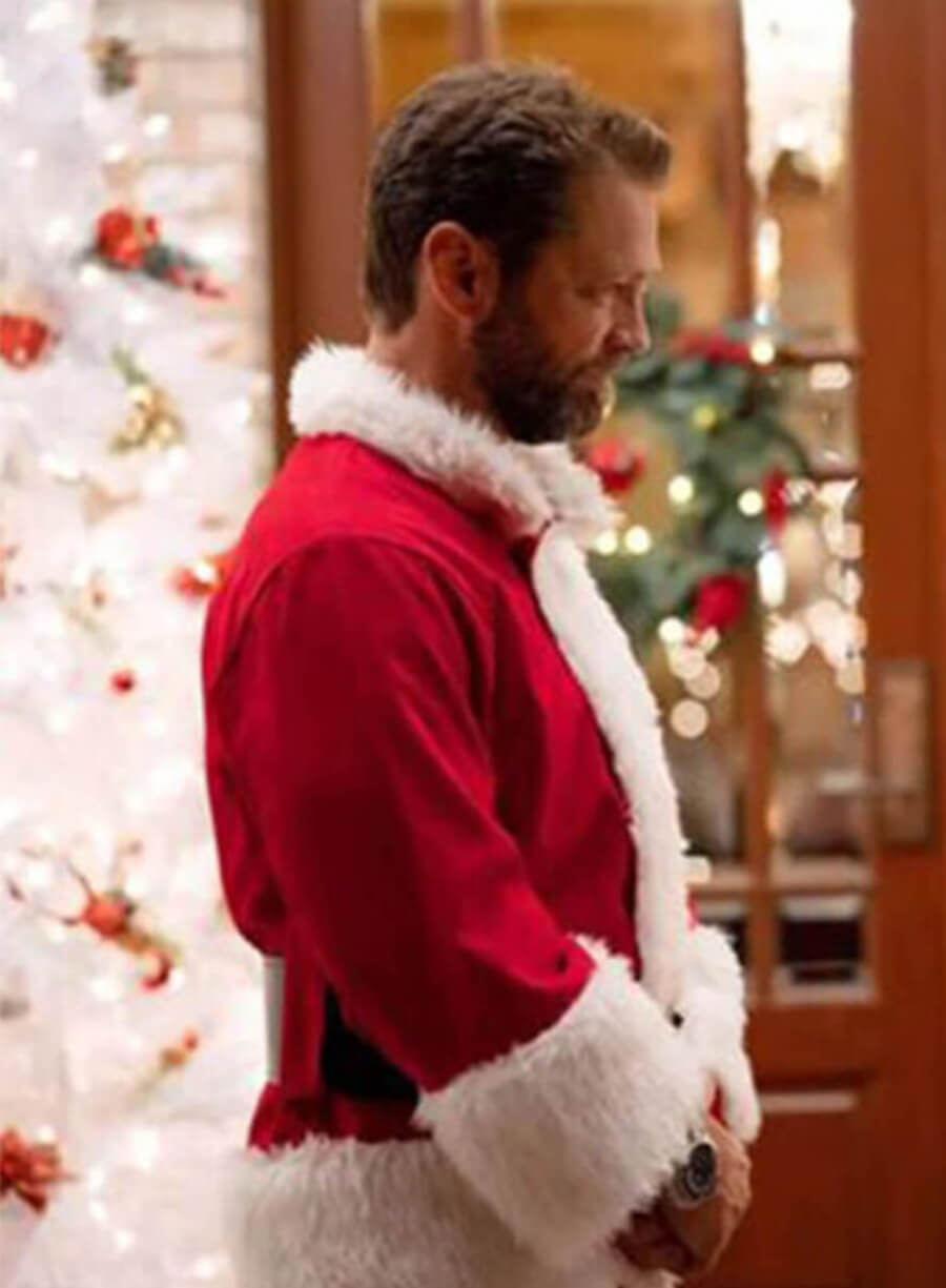 Jason Priestley Dear Christmas Chris Massey Red Santa Jacket