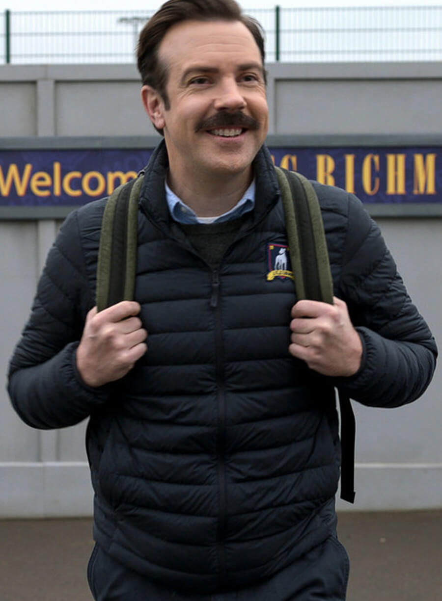 Jason Sudeikis Ted Lasso Black Puffer Jacket